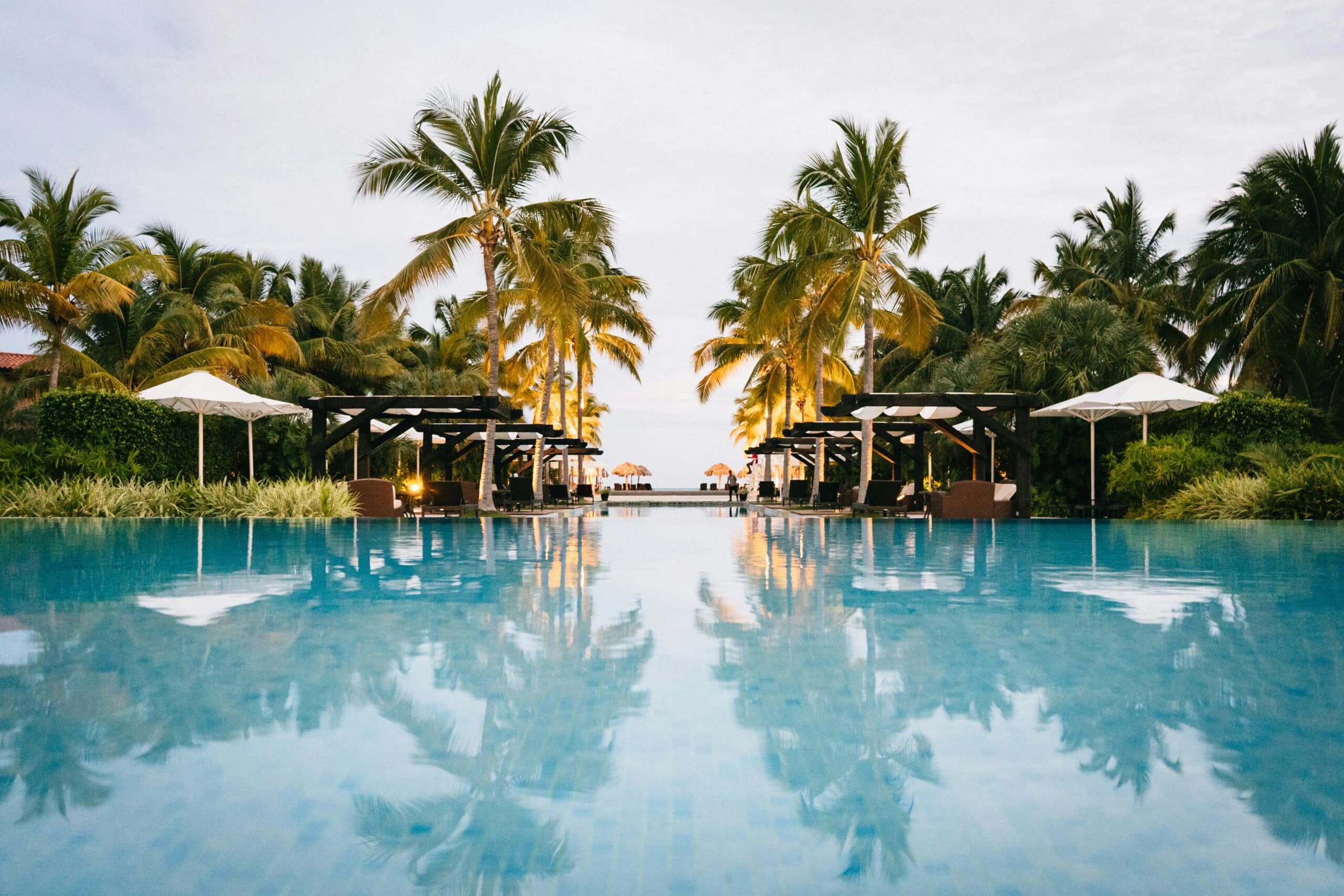 Elegant outdoor resort celebration
